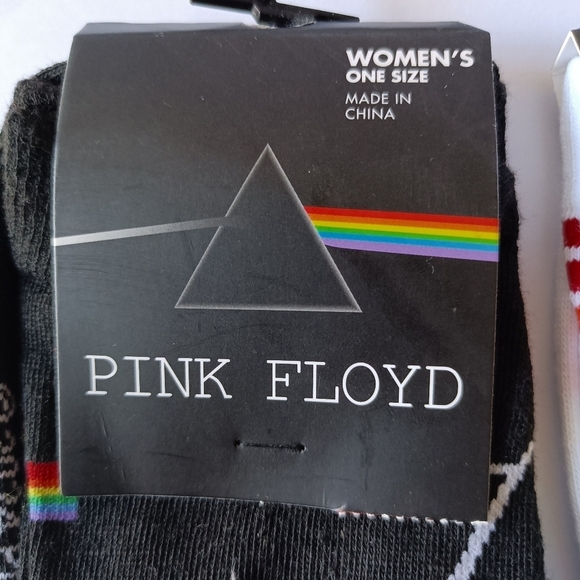 80s Rock Band Socks Women's Size 6-9.5 Black Set Of 2 - Picture 6 of 7